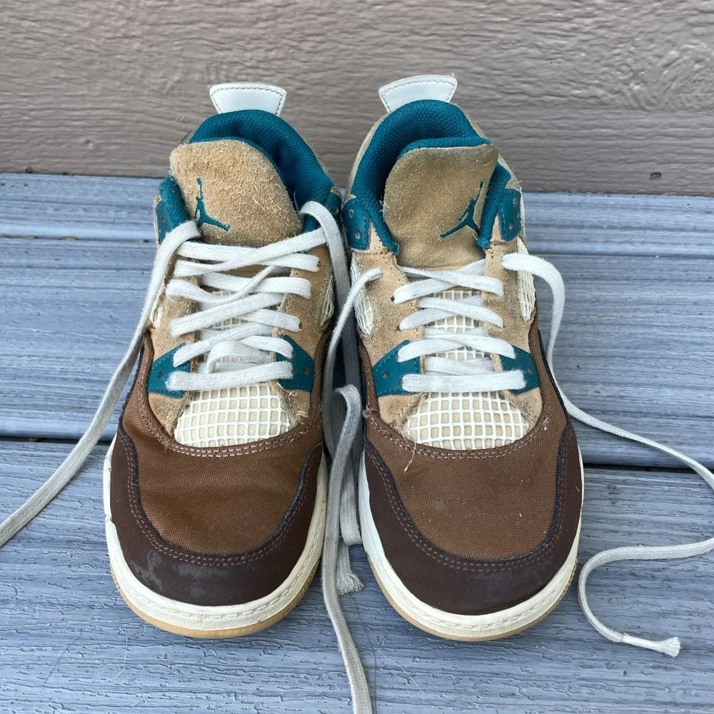 Air Jordan 4 Cacao Wow Size 3Y GS FB2213-200 Youth Sneakers Brown Used